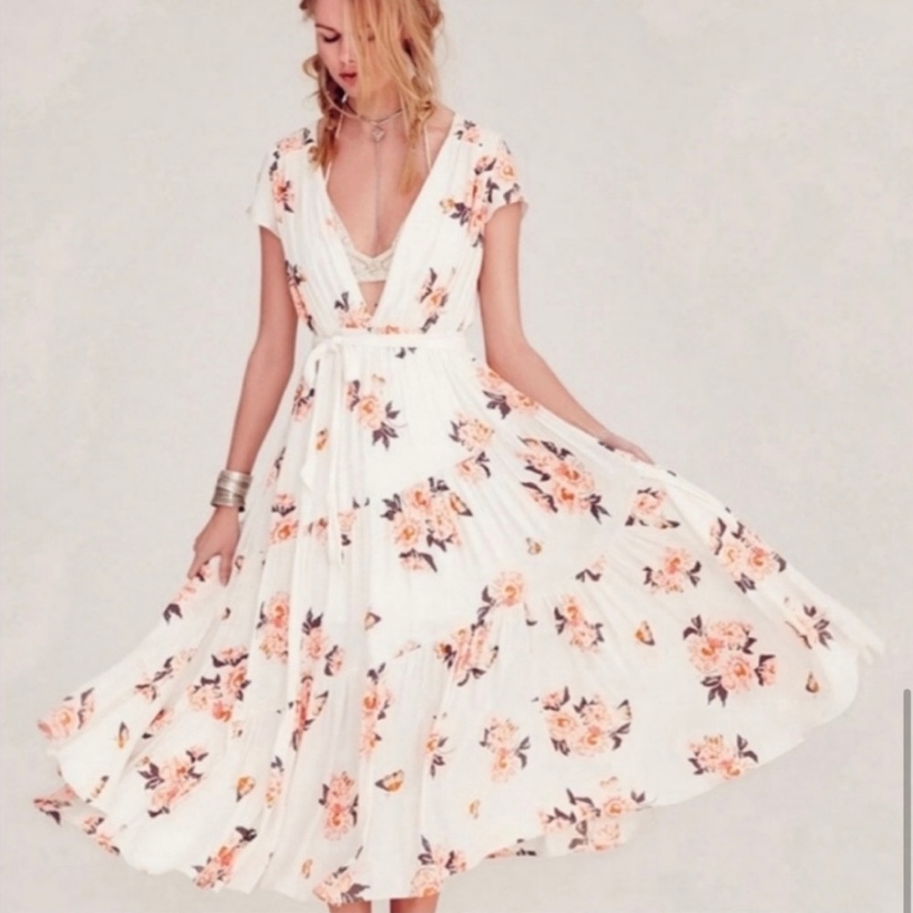 FREE PEOPLE All I Got Floral Maxi Dress Size 6 worn once